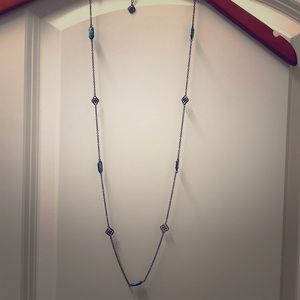 Gunmetal/turquoise Kendra Scott Necklace